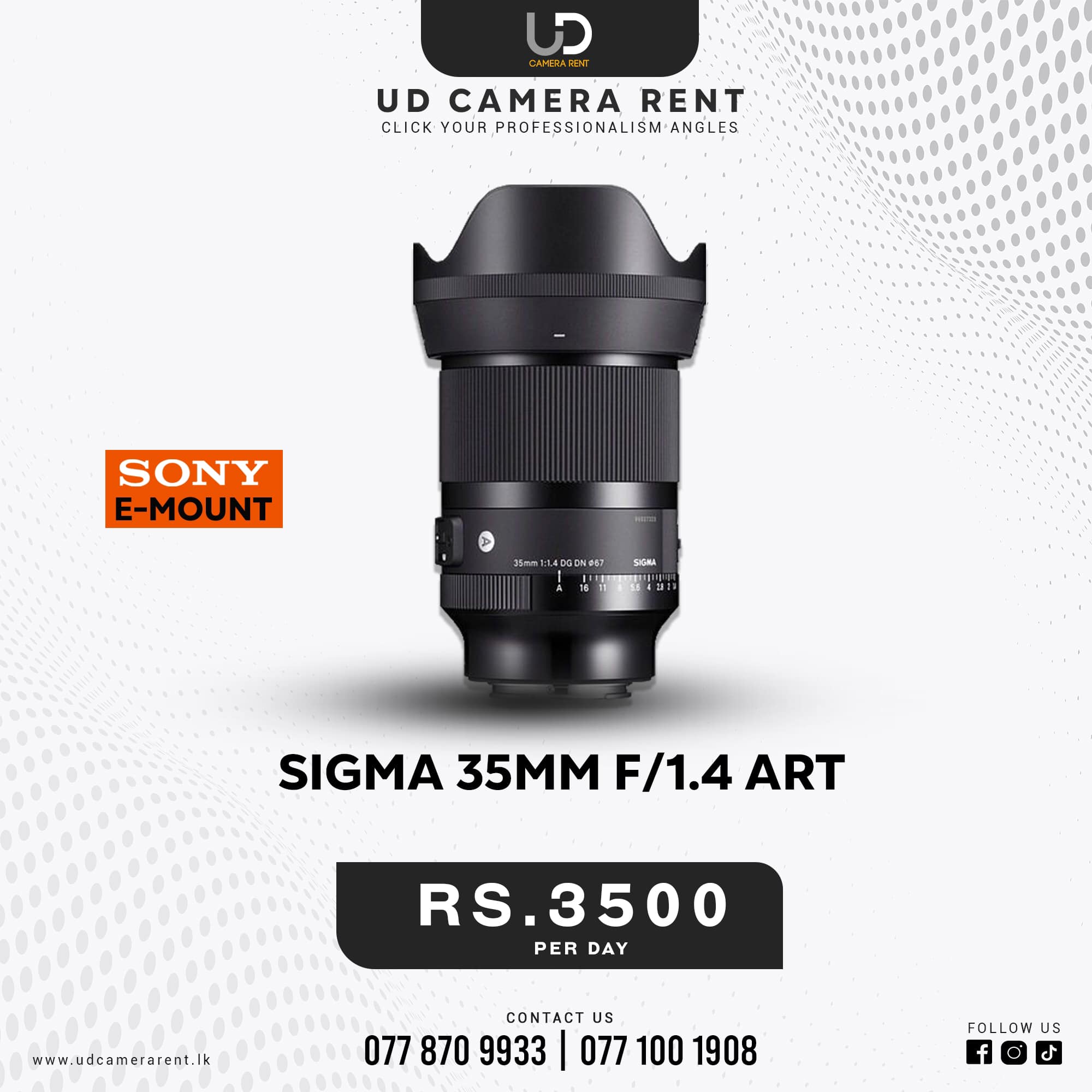 Sigma 35mm F/1.4 ART Sony E