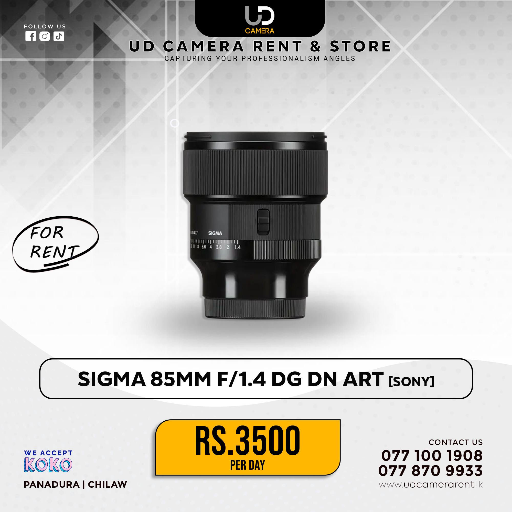 Sigma 85mm F/1.4 ART Sony E