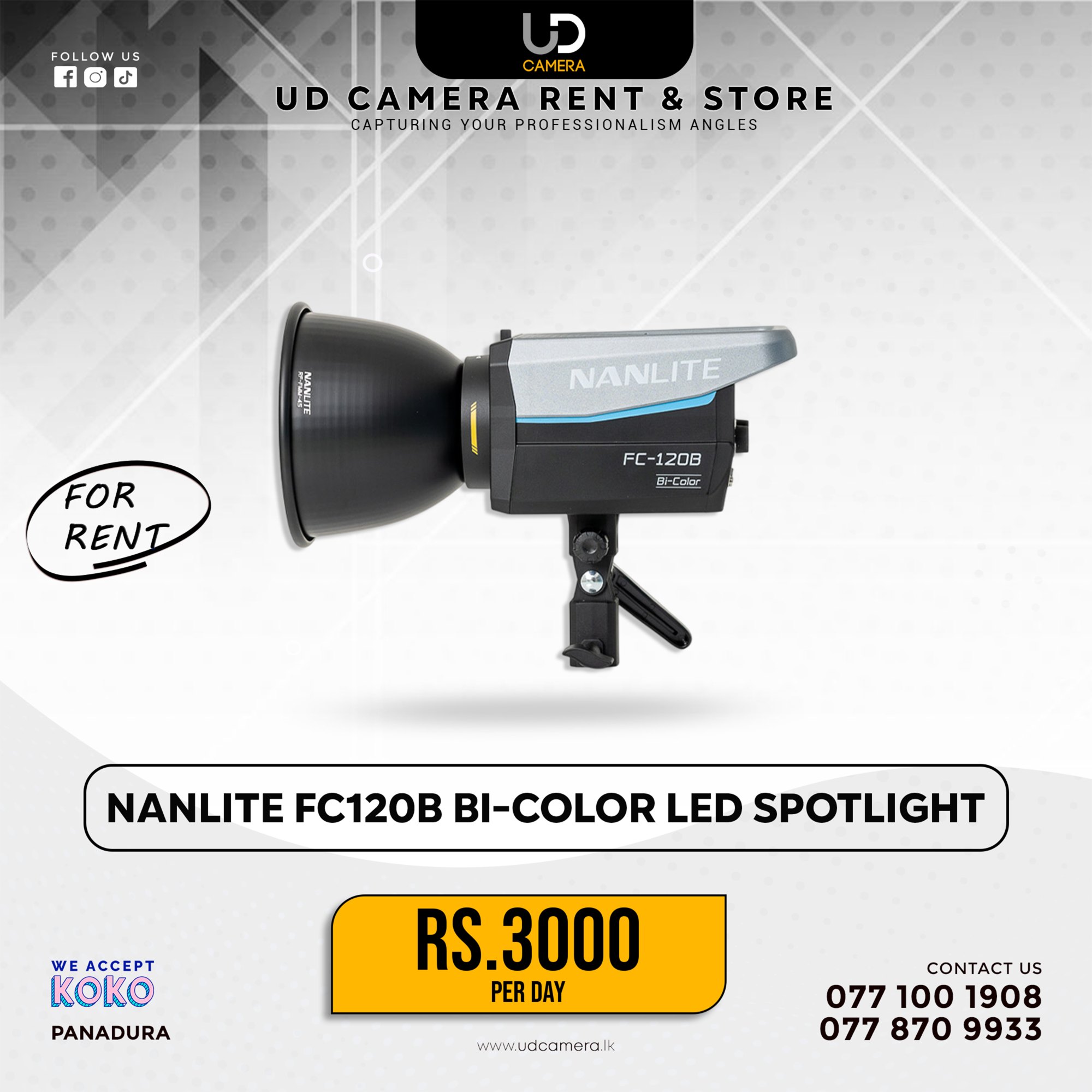 Nanlite FC120B Bi-Color LED Spotlight