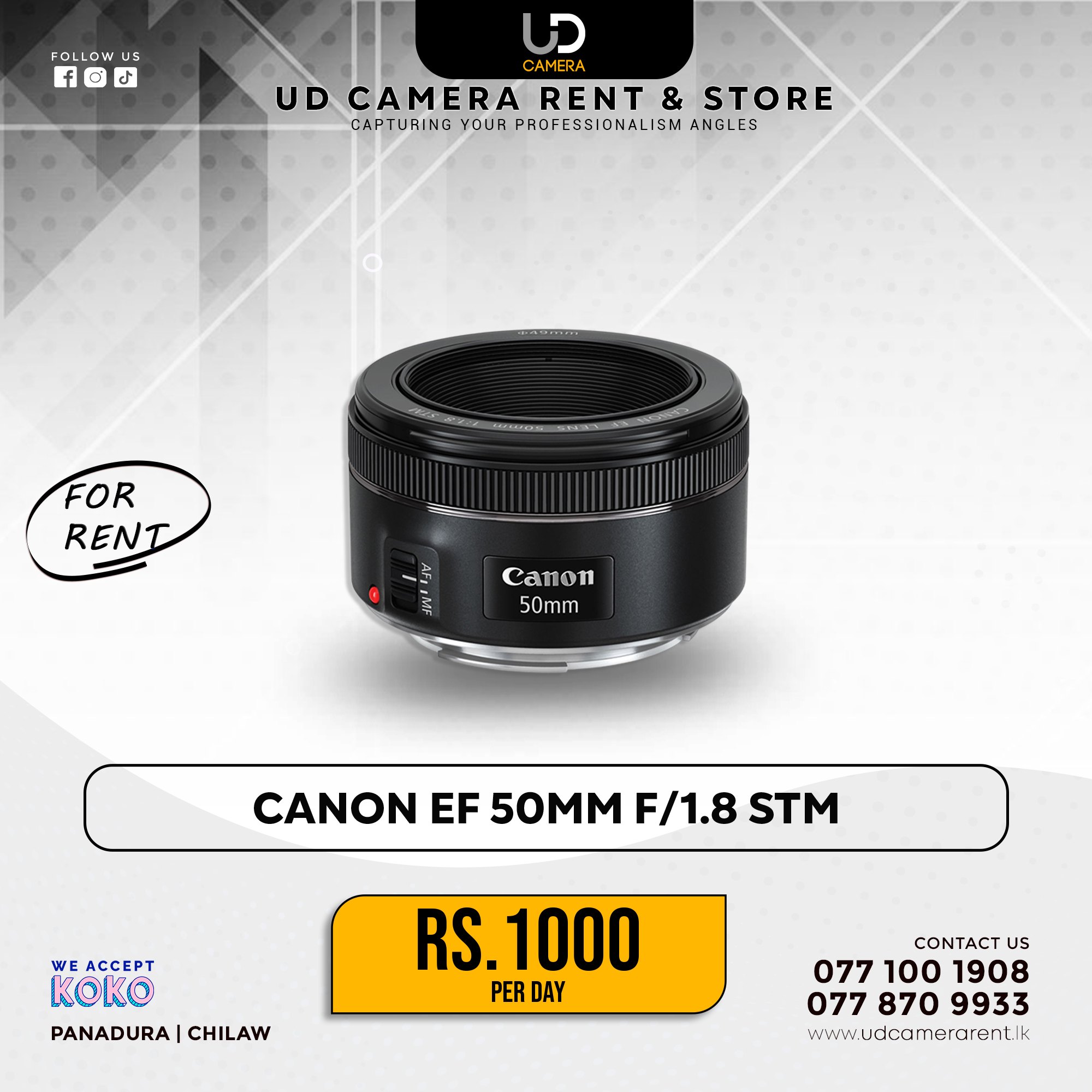 Canon EF 50mm f/1.8 STM Lens