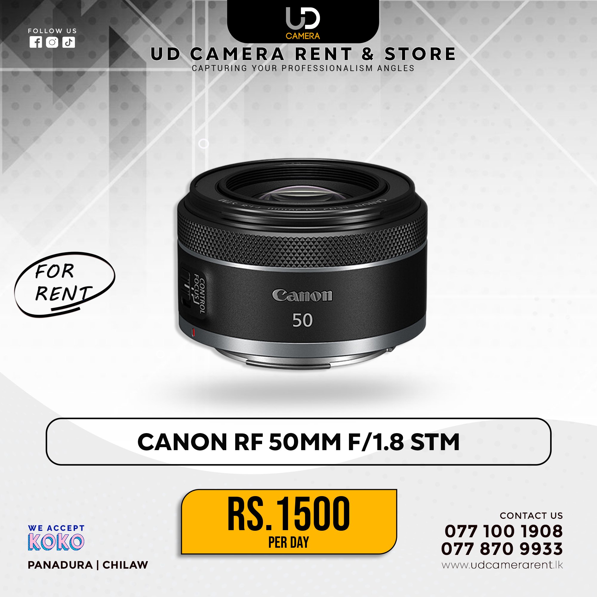 Canon RF 50mm f/1.8 STM Lens