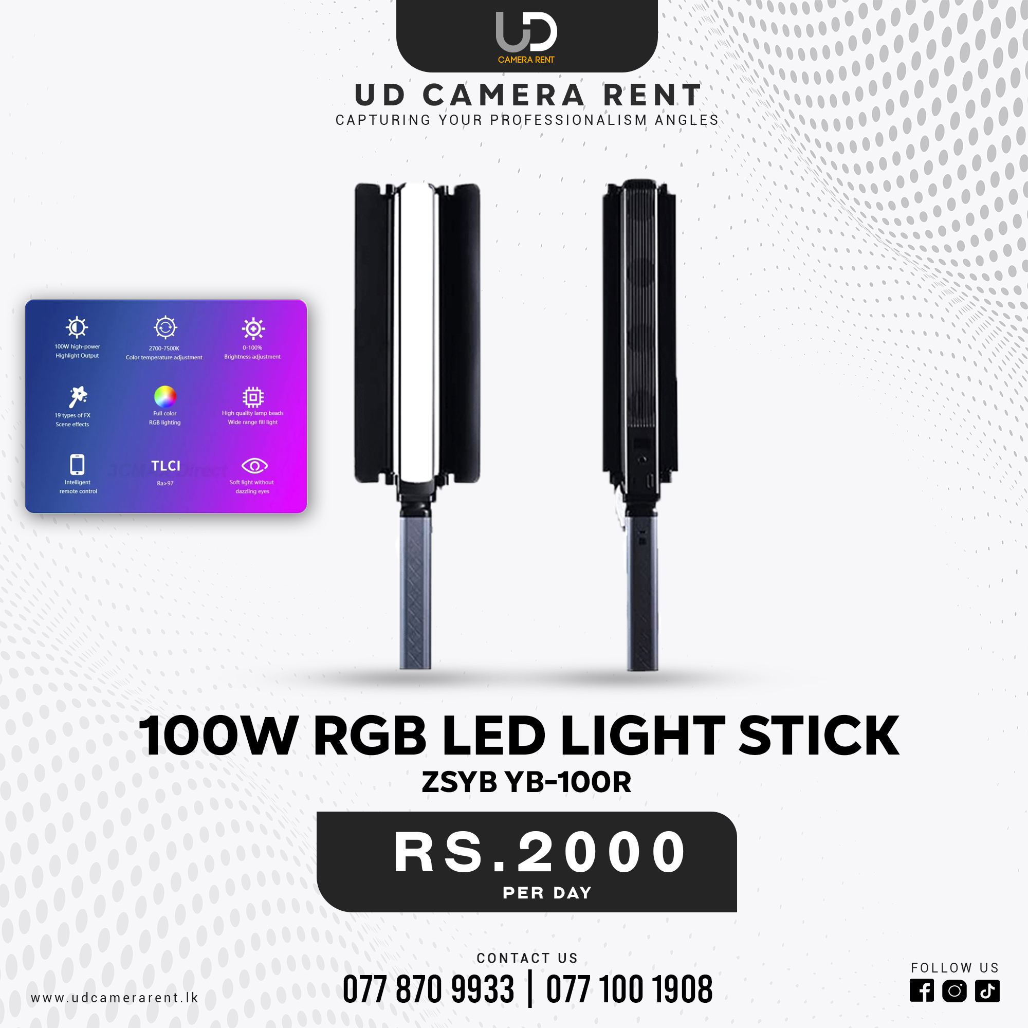 100W RGB LED Light Stick